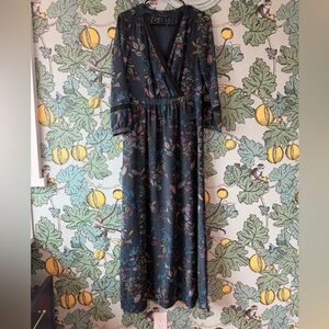 Banana Republic Green Printed Maxi Dress